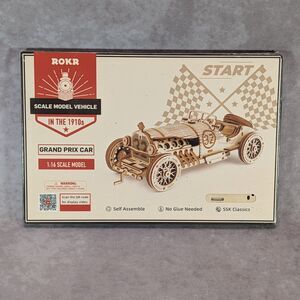 ROKR Hans Craft 3D Puzzle 1:16 Scale Model 1910s Grand Prix Car Self Assemble